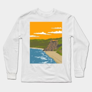 Pipa Beach or Praia de Pipa Tibau do Sul in Rio Grande do Norte Brazil WPA Art Deco Poster Long Sleeve T-Shirt